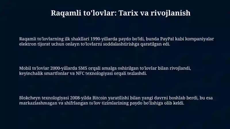 Raqamli to'lovlar inovatsiyasi 3