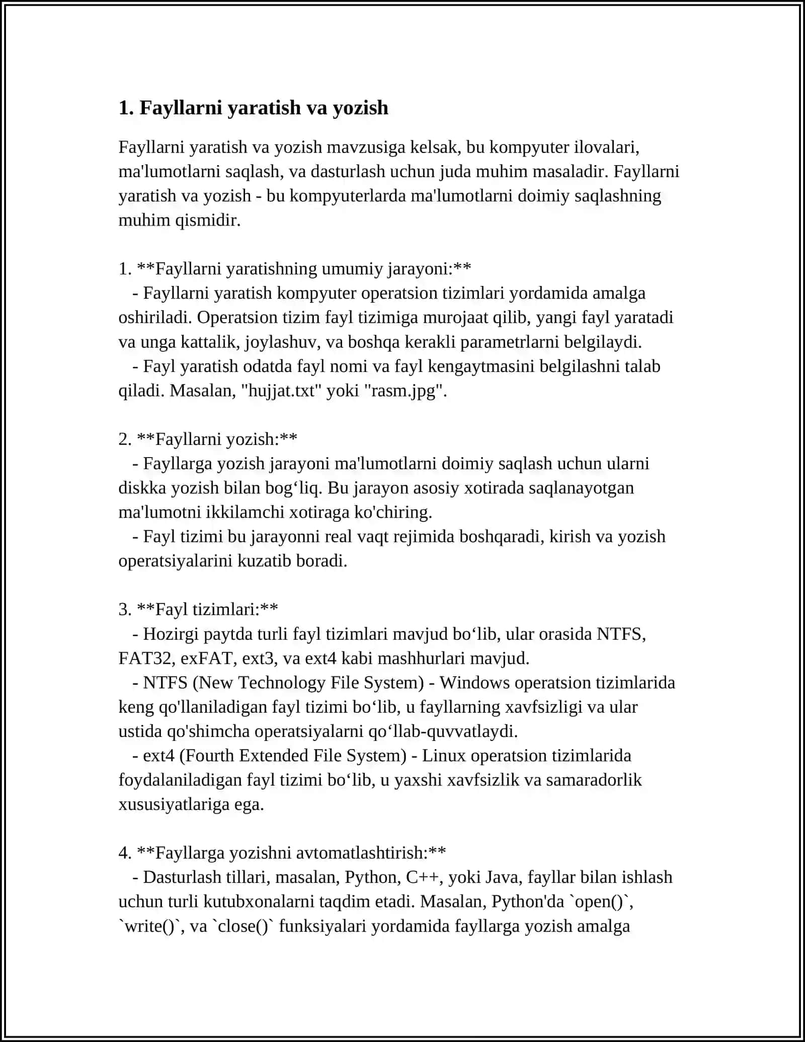PYTHON DA FAYLLAR BILAN ISHLASH 3