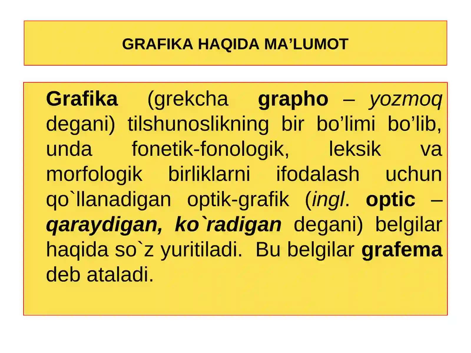 GRAFIKA (YOZUV) VA GRAFIK VOSITALAR 3