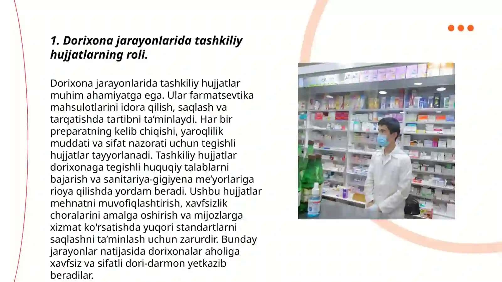 Dorixona va farmatsevtik tashkilotlar faoliyatida tashkiliy hujjatlarning o‘rni 3
