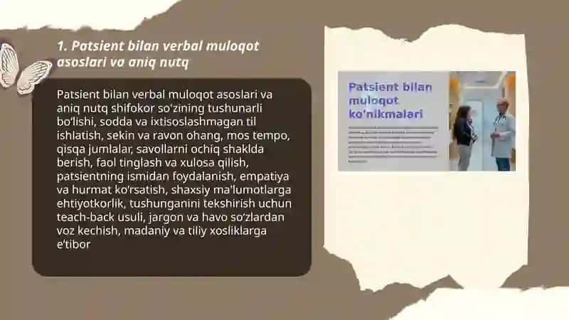 Patsient bilan verbal va noverbal munosabat 3
