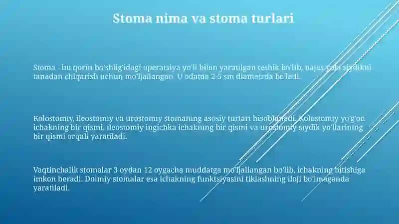 Xirurgik stomani parvarish qilish 3