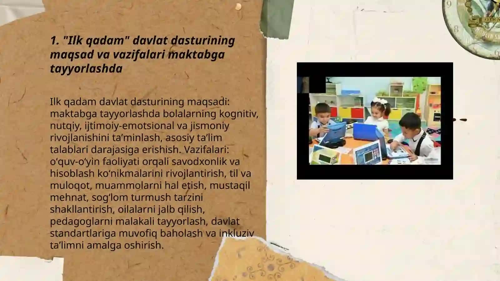 "Ilk qadam" davlat dasturi 3