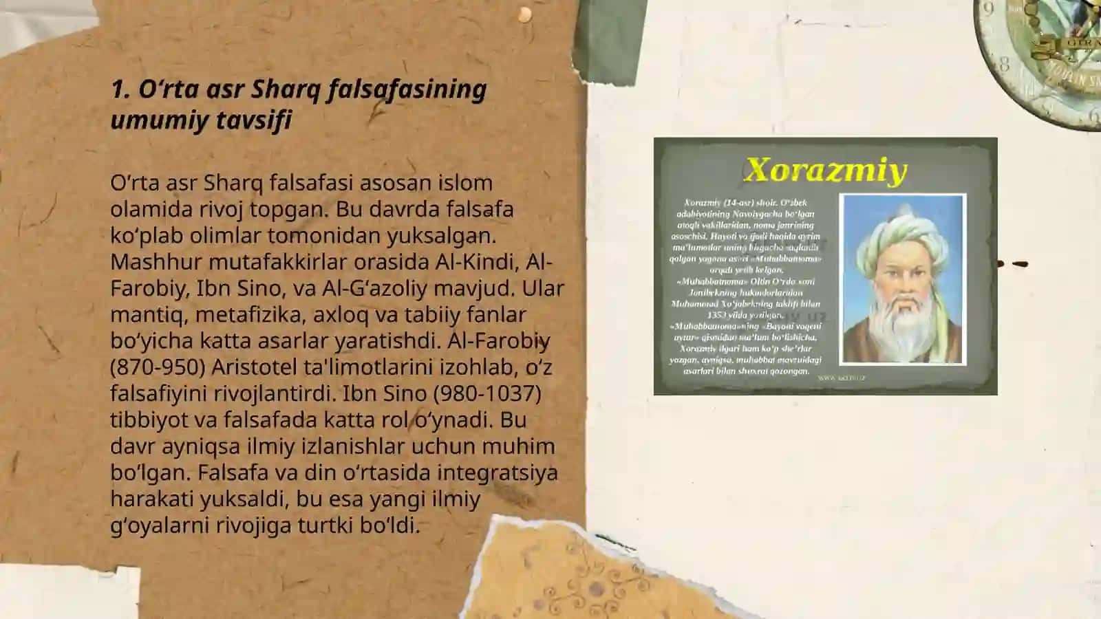 O'rtacha asr Sharq falsafasi va uyg'onish davri xususiyatlari 3