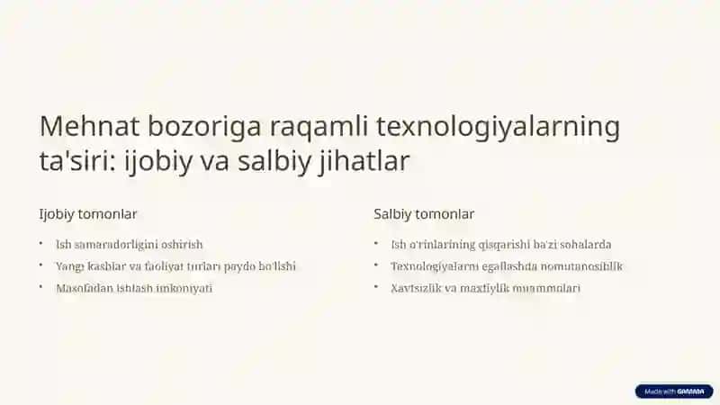 Mehnat bozorining rivojlanishida raqamli texnologiyalarning o’rni 3