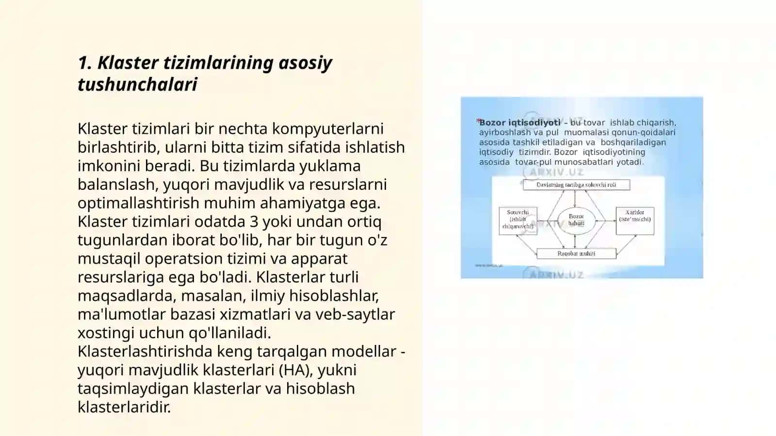 Klaster tizimlarini o‘rganish 3