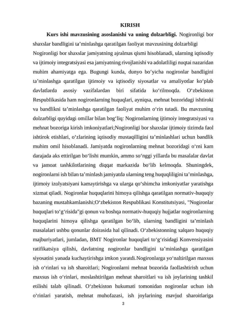 NOGIRONLIGI BOR SHAXSLAR BANDLIGINI TAʼMINLASHGA QARATILGAN FAOLIYAT. 3