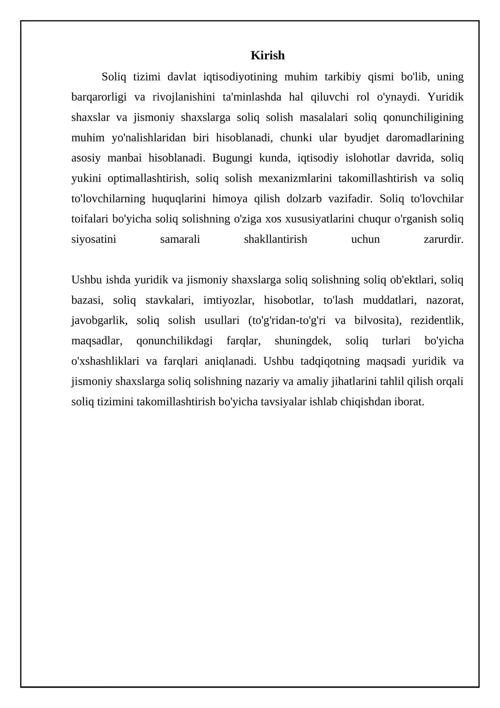 Yuridik va jismoniy shaxslarning soliq solishidagi asosiy o'xshashliklari va farqlari 3