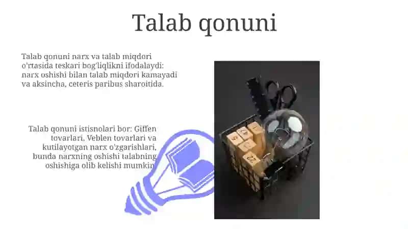 Mikrokonomikada Individual va Bozor Talabi 3