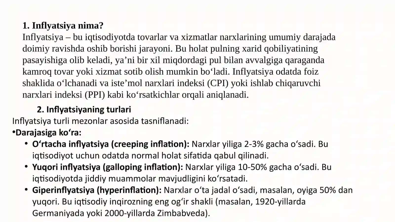 Inflyatsiya va iqtisodiy o'sish munosabatlari 3