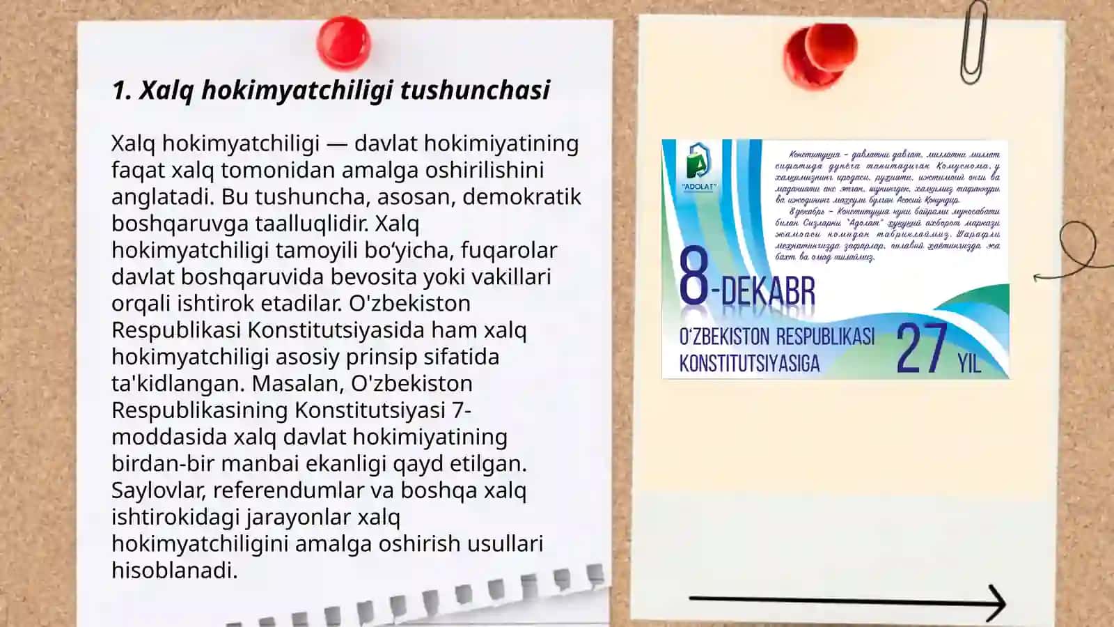 Xalq hokimyatchiligi Konstitutsiya va qonunlar ustunligi modalar bilan kiritin 3