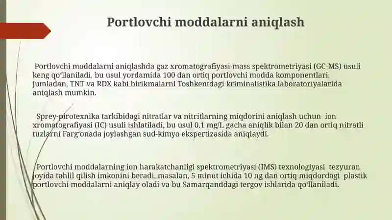 Kriminalistikada kimyoning oʻrni 3