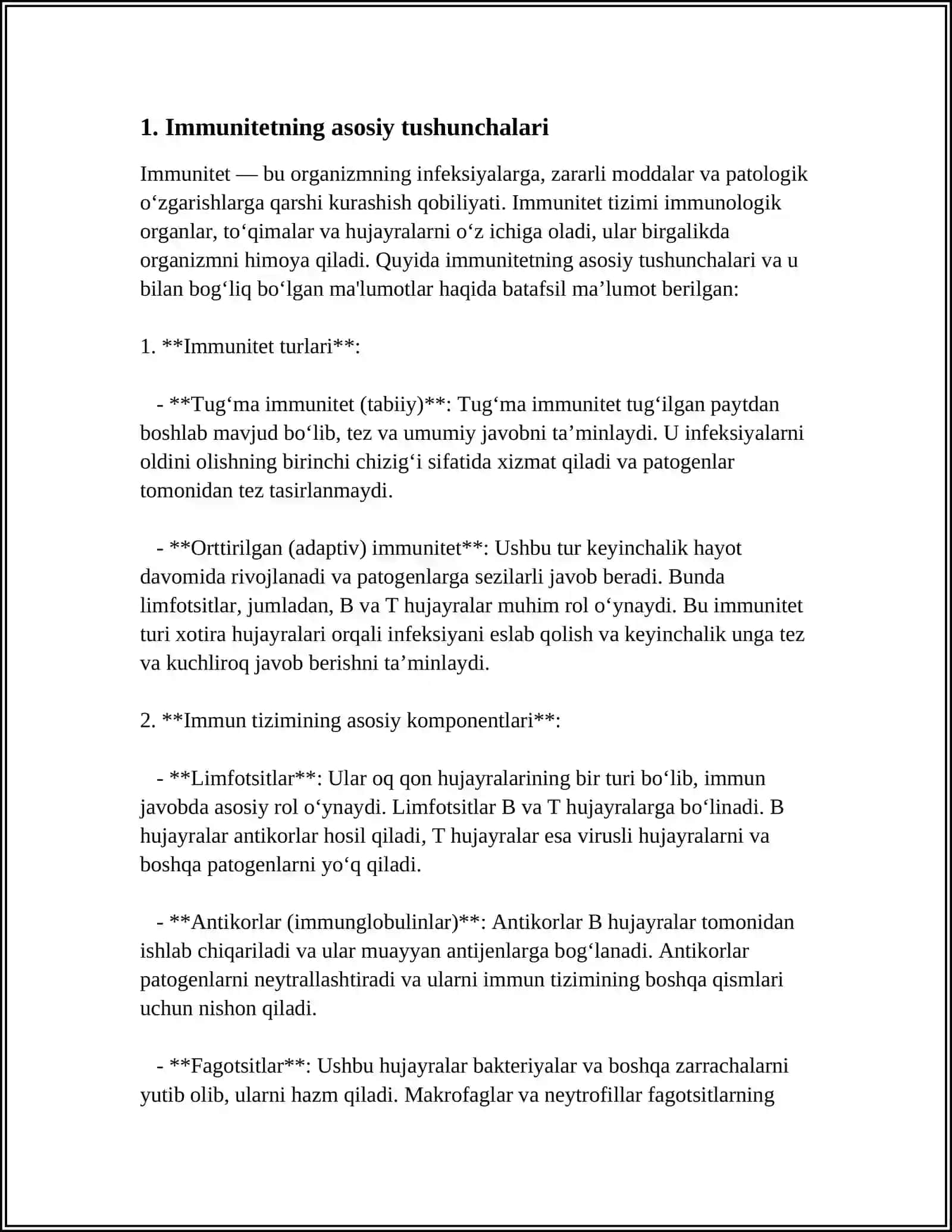 INFEKTSIYAGA QARSHI IMMUNE JAVOBT JIHATLARI 3