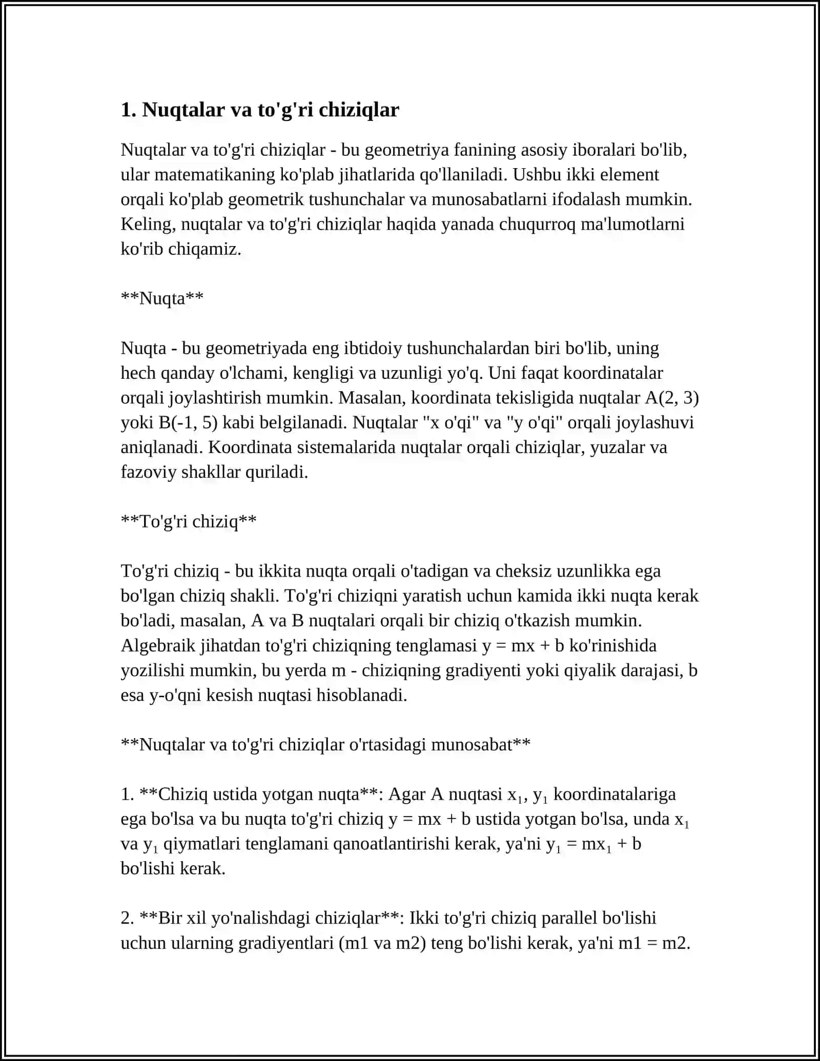 BOSHLANGʻICH SINFLARDA GEOMETRIYA ELEMENTLARNI OʻRGATISH METODIKASI 3