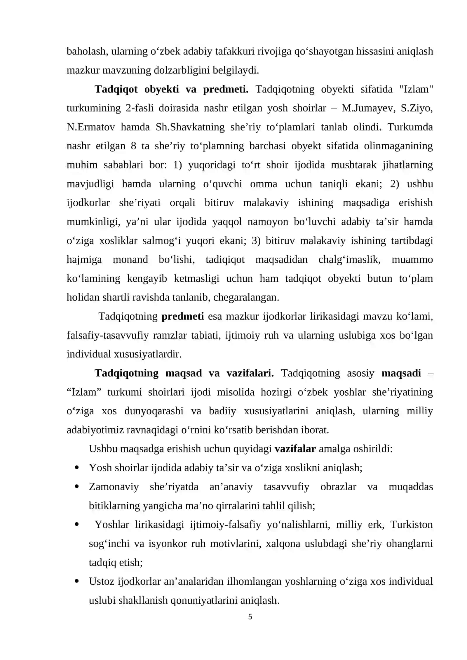 MAVZU MUNDARIJASI, ADABIY TAʼSIR VA INDIVUALLIK 3