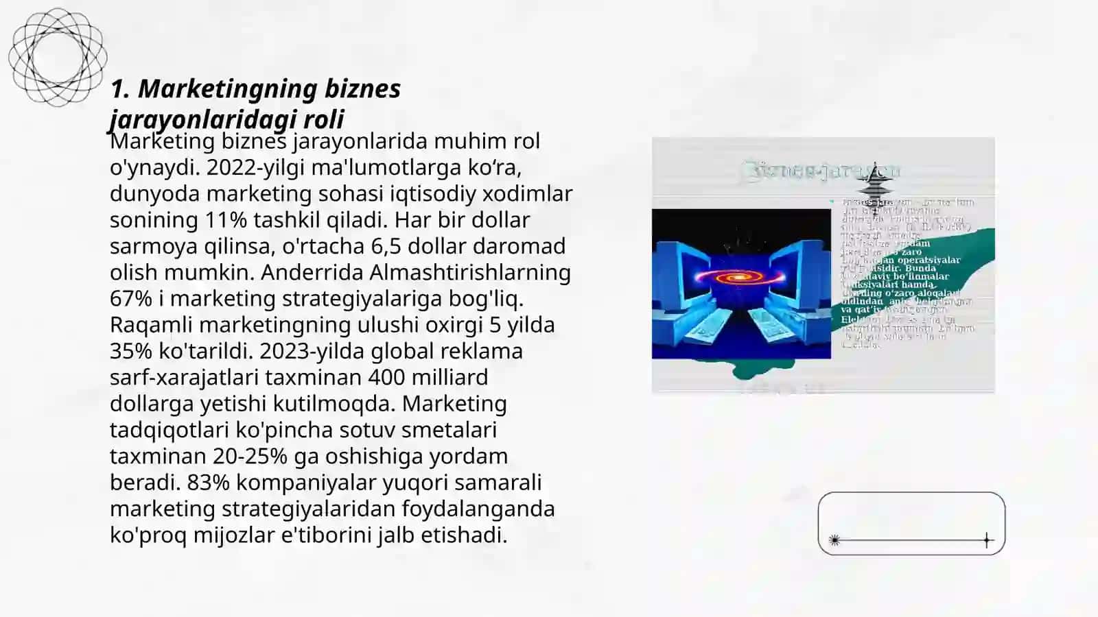 Biznes jarayonlarini tashkil etishda marketingni o'rni 3