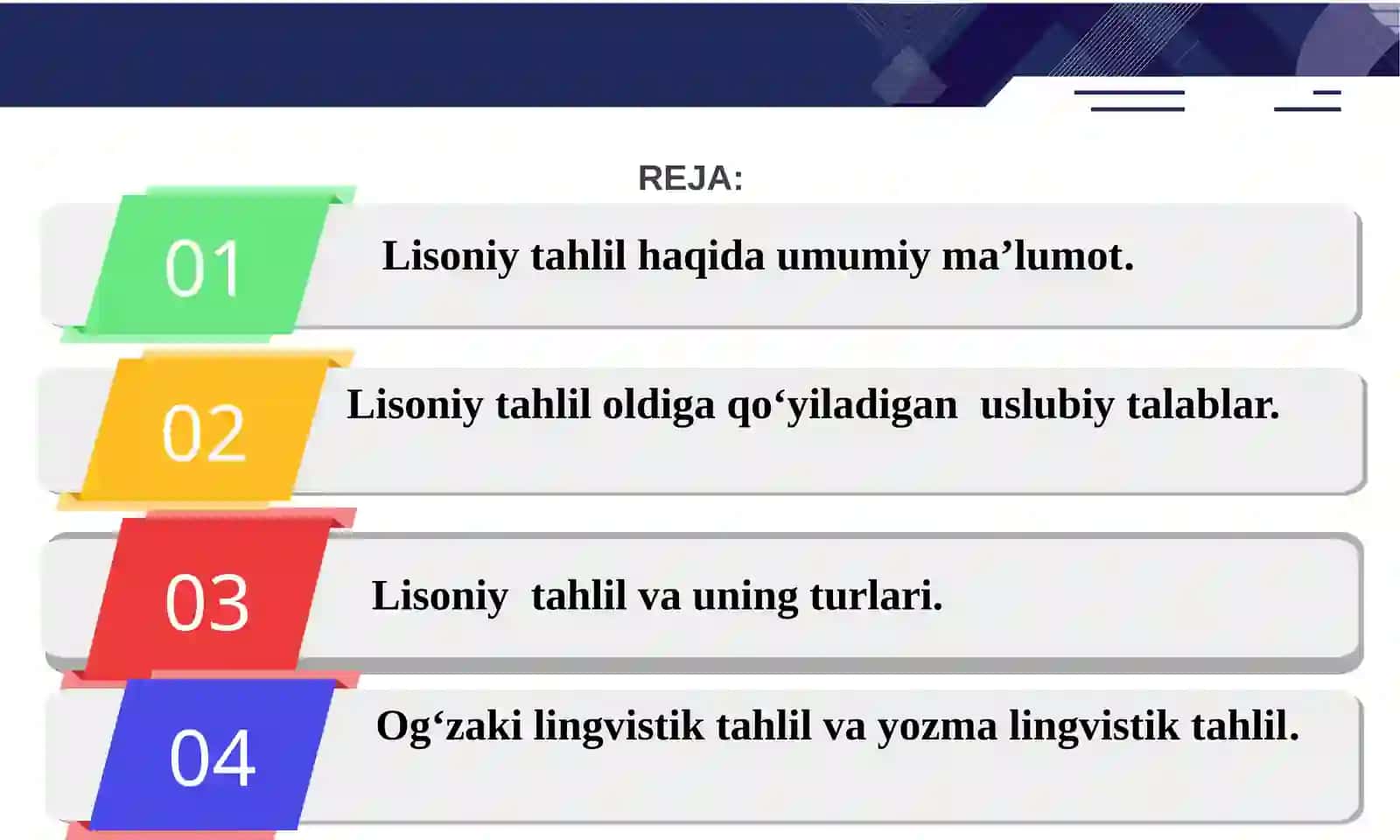 Lisoniytahlil fanining maqsadi va vazifasi. Lisoniy tahlil va uning turlari 3