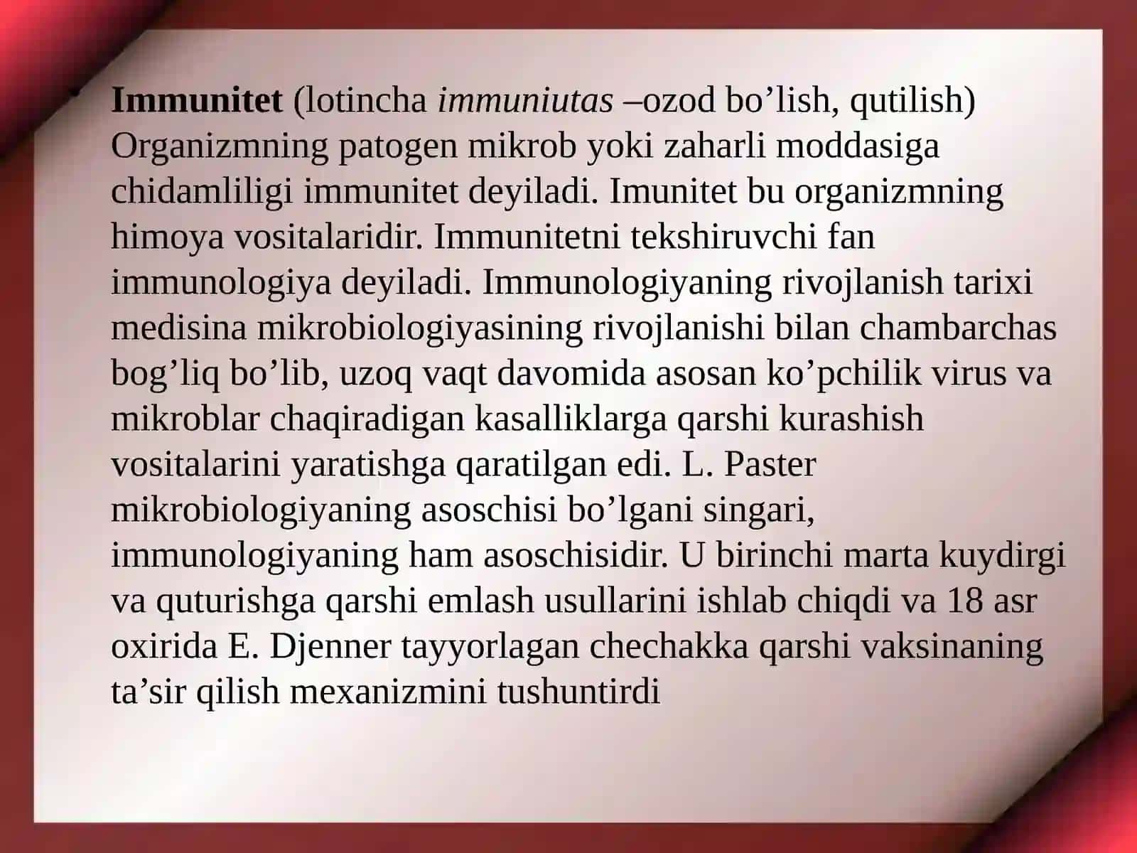 Immunitet haqida ta’limot 3