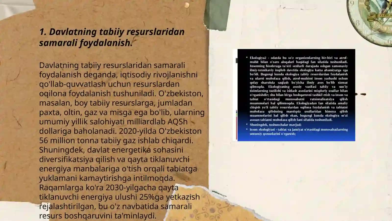 Davlatning tabiiy resurslaridan foydalanish va ekologiya siyosati 3