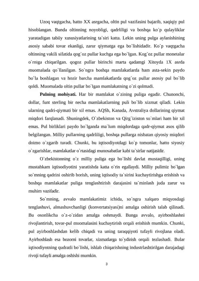 QIYMAT FOMULALARINI RIVOJLANTIRISH VA PULNI KELIB CHIQISHI 3