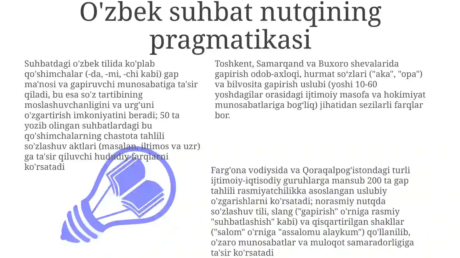 O‘zbek tili nutq uslublari. So‘zlashuv uslubi 3