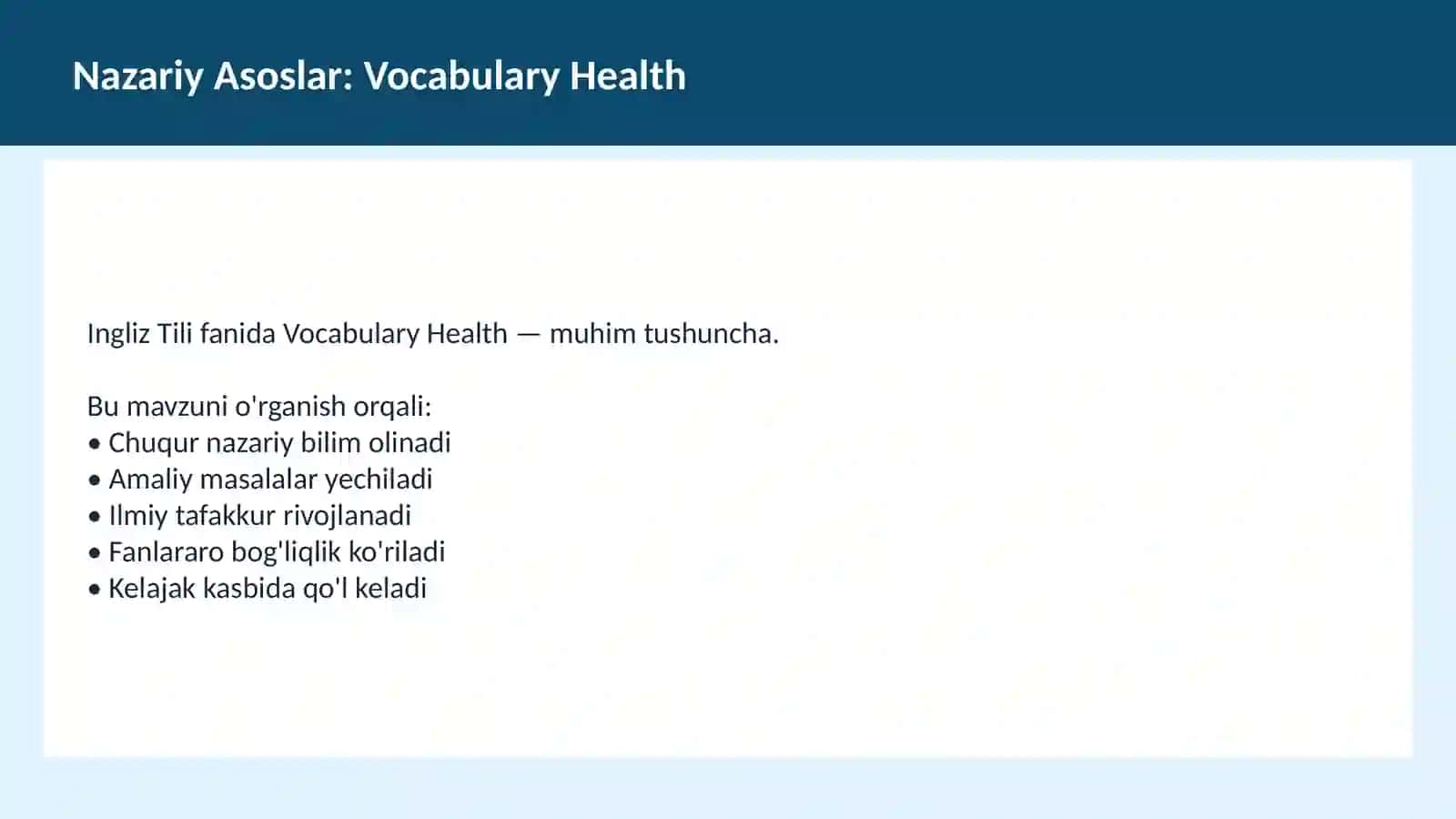 Vocabulary Education 3