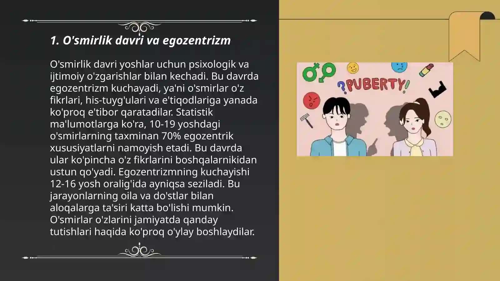 O'smirlik egosentrizmi 3