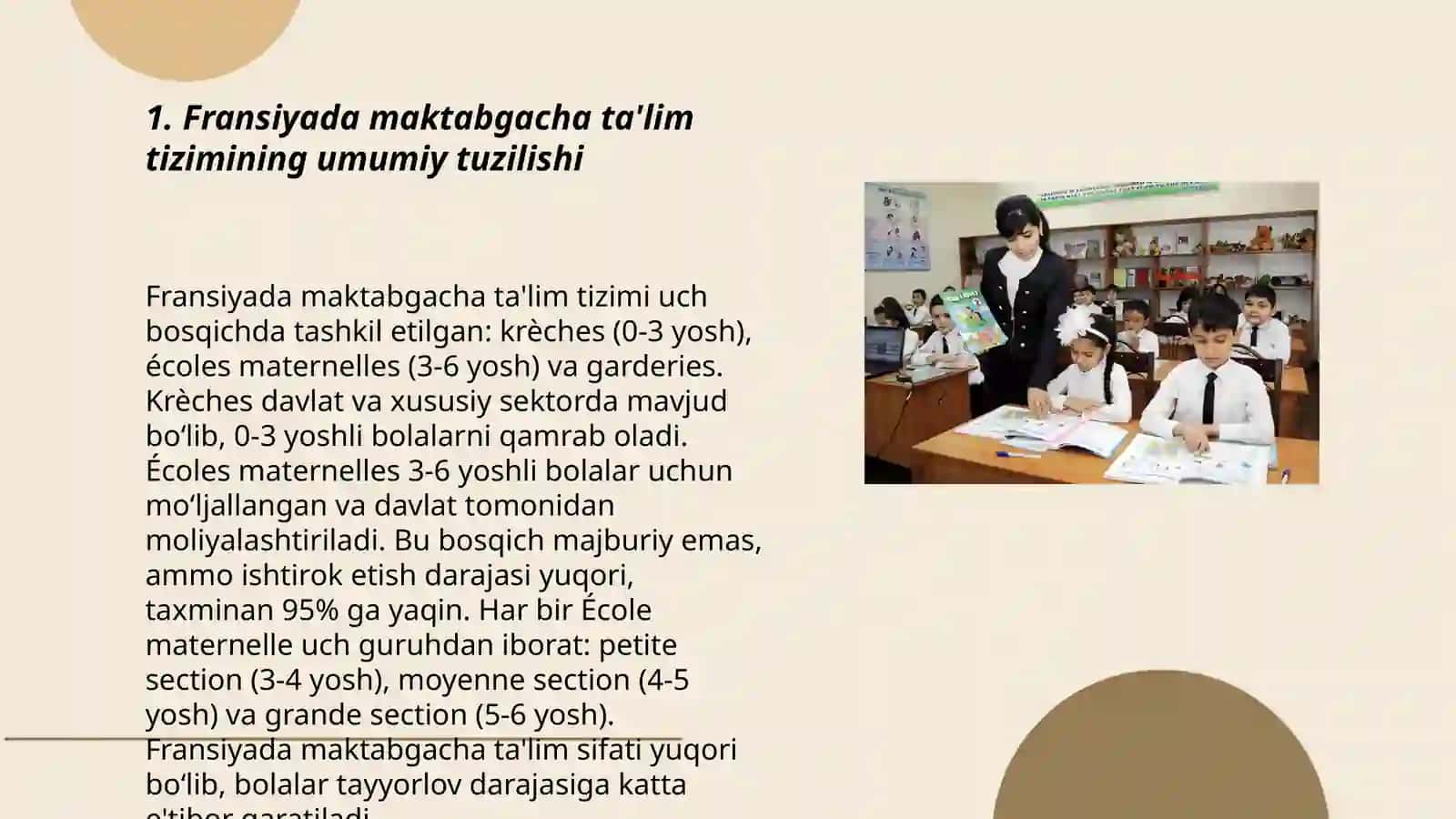 Fransiyadagi zamonaviy maktabgacha talimning xususiyatlari 3