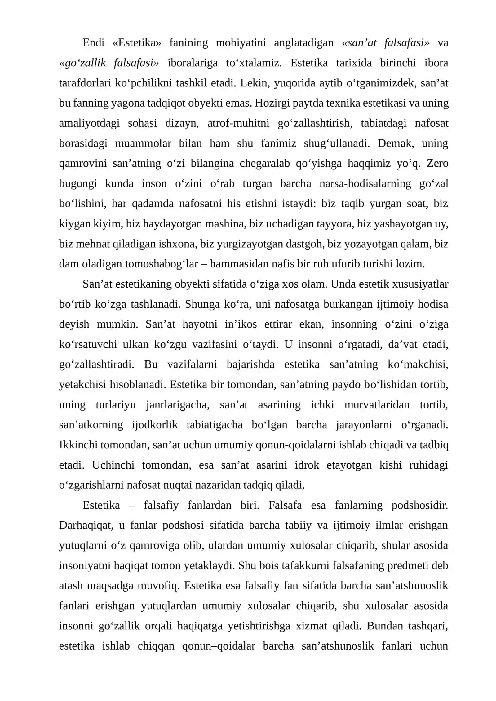 Estetika fanining predmeti, tadqiqot doirasi va taraqqiyot bosqichlari 3