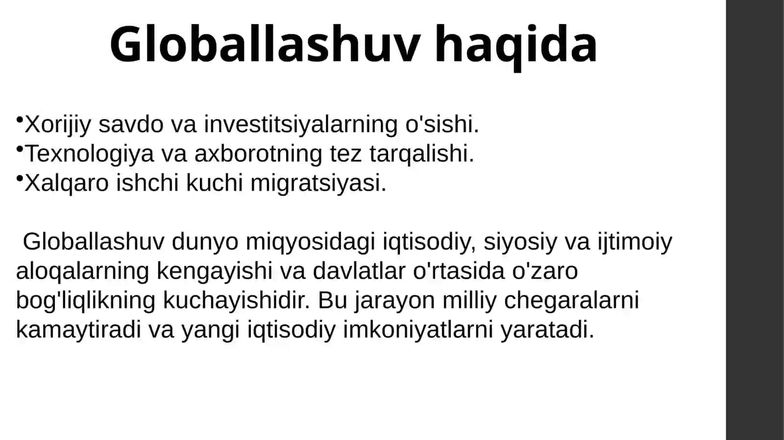 Globallashuv va iqtisodiy integratsiyalashuv 3
