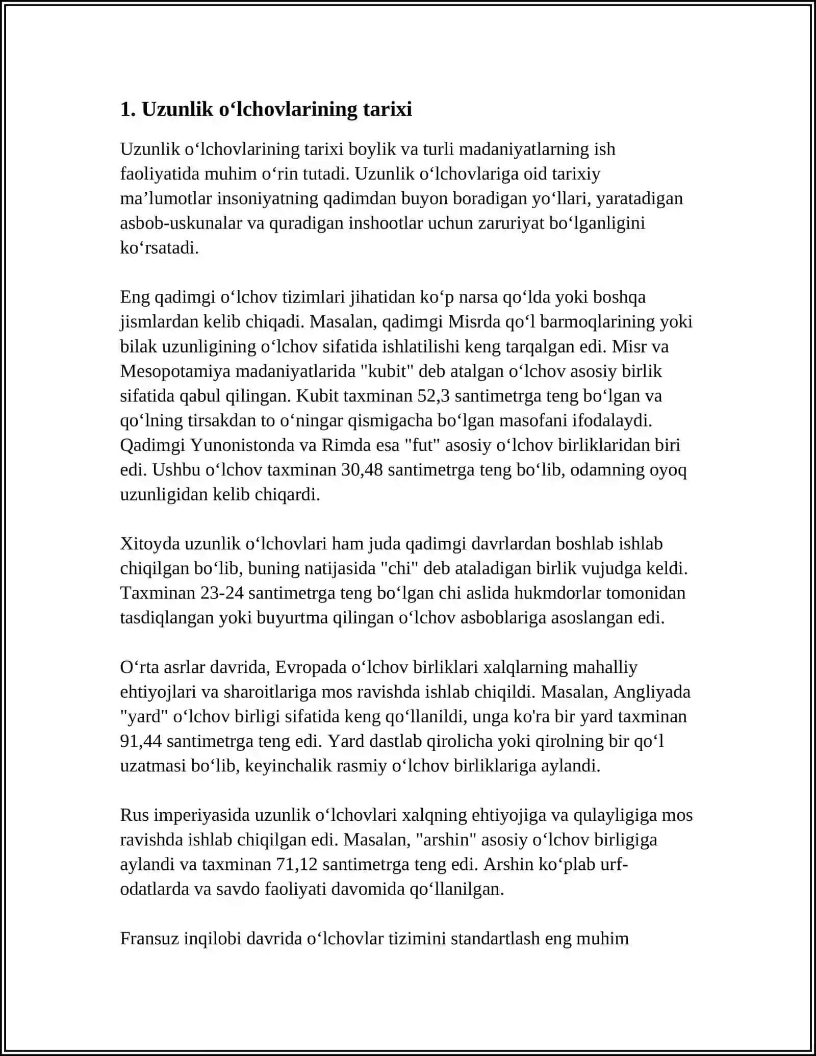 3-SINGDA UZUNLIK OʻLCHOVLARINI OʻRGATISH METODIKASI 3