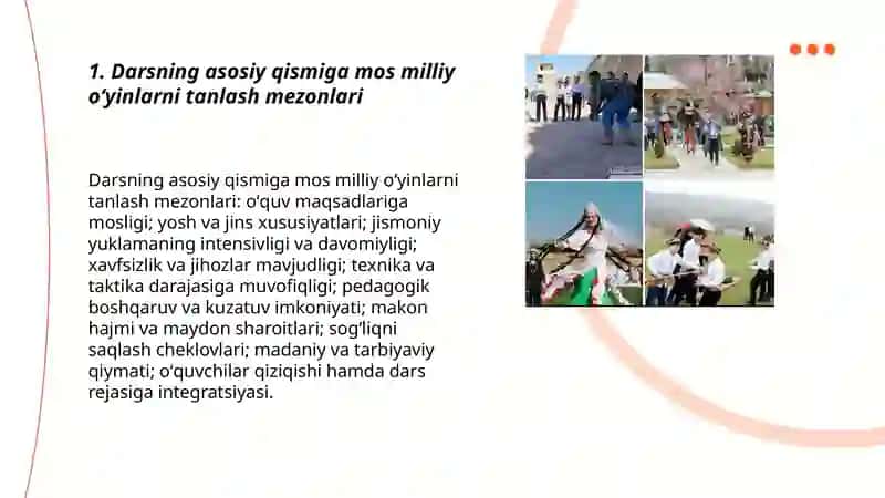 Milliy va harakatli oʻyinlar jismoniy tarbiya 3