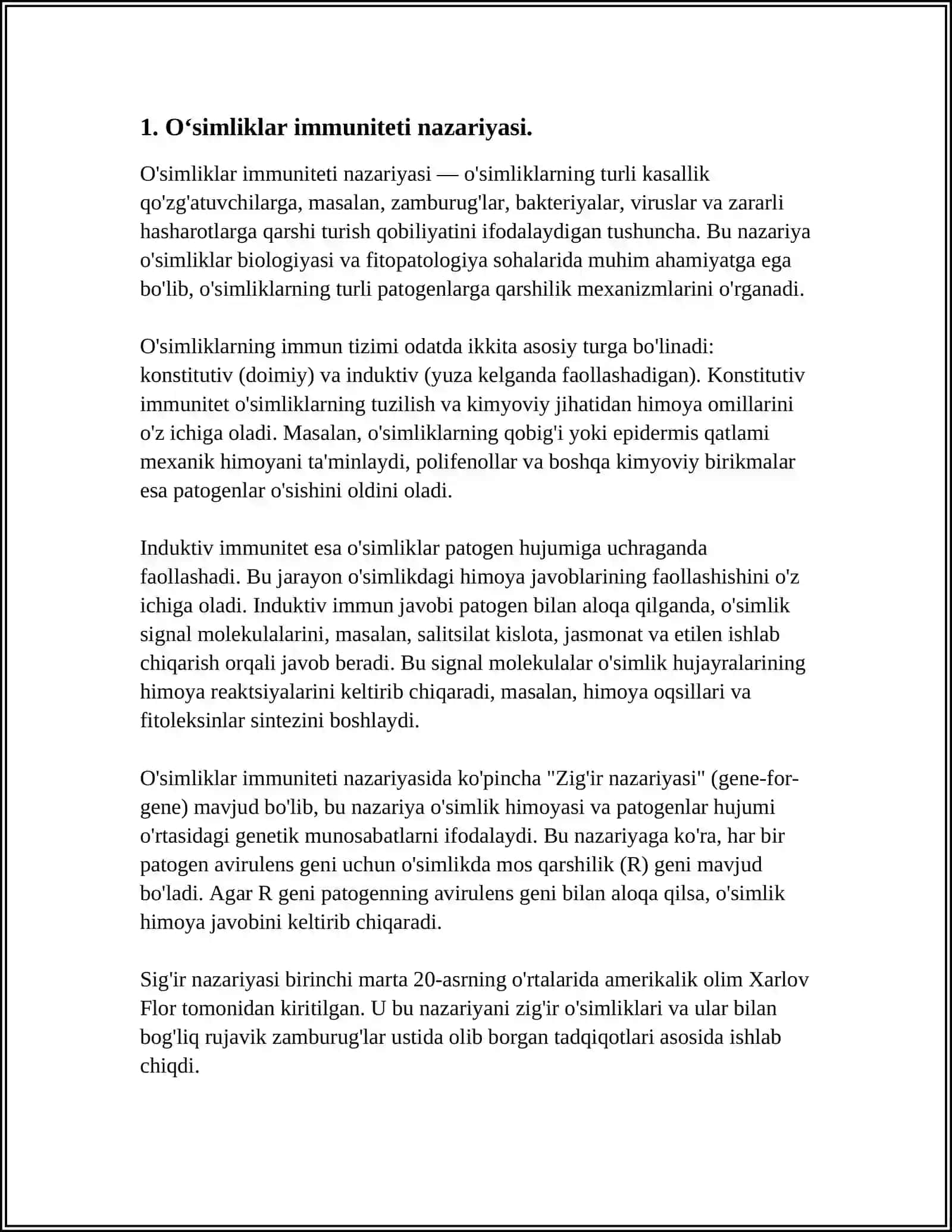 RESPUBLIKA OLIMLARINING OʻSIMLIKLAR IMMUNITETI FANI RIVOJLANISHIGA QOʻSHGAN HISSASI 3