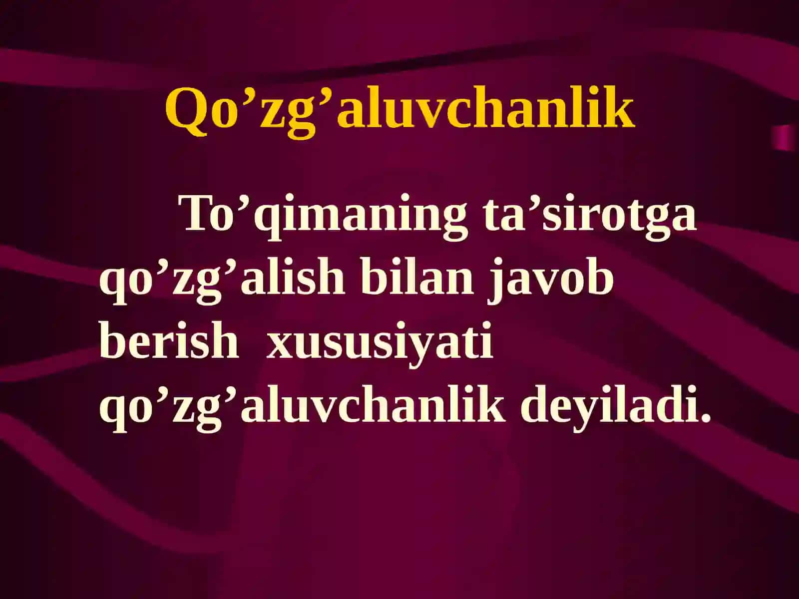 Qo’zg’aluvchan to’qimalarda bioelektrik hodisalar. Ta`sirlash qonunlari 3