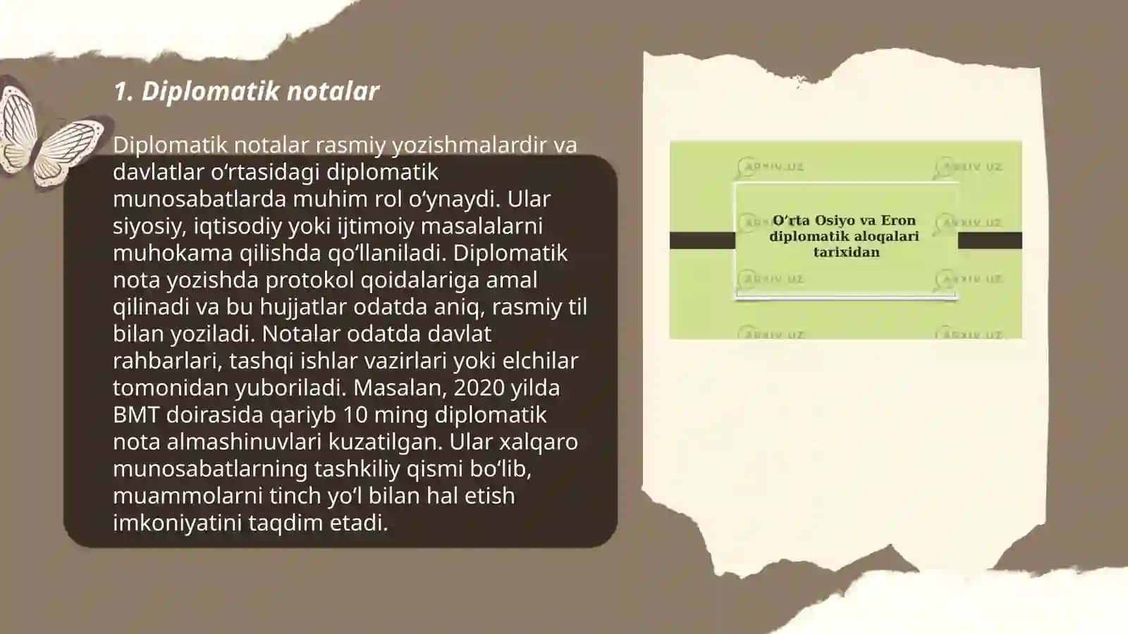 Diplomatik va tijorat yozishmalari 3