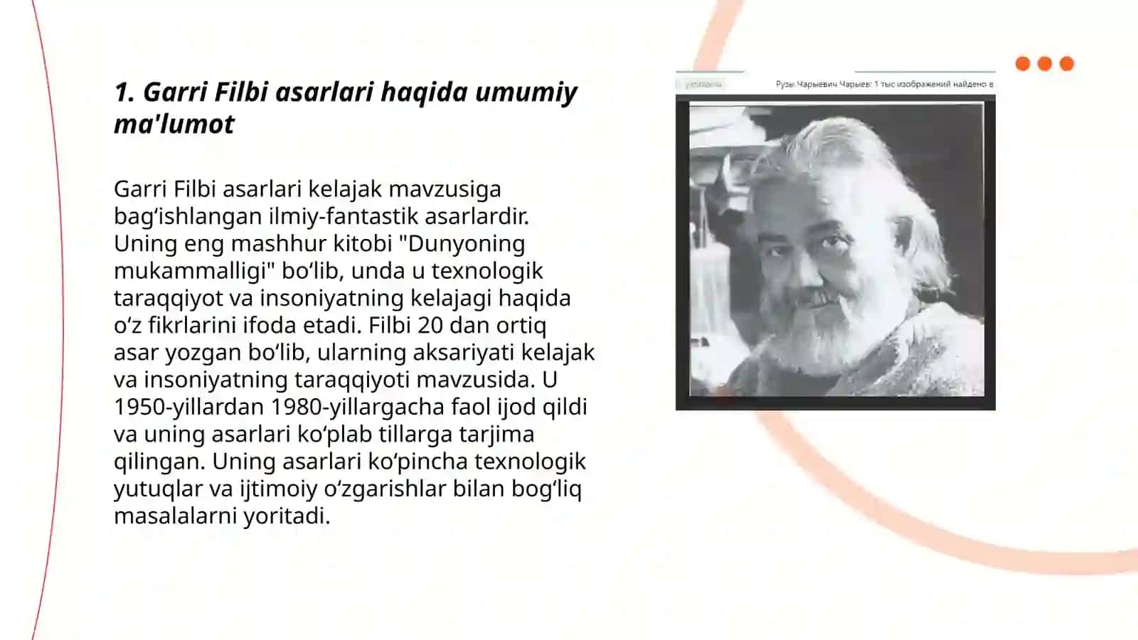 Garri Filbi asarlari biblografiyasini tuzish 3