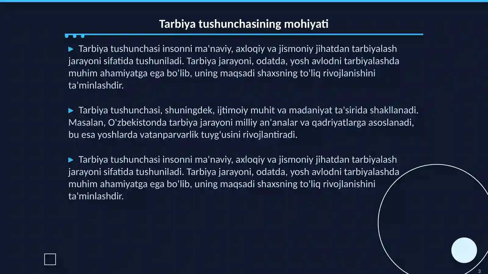 Tarbiya tushunchasi. Tarbiya metodlari 3