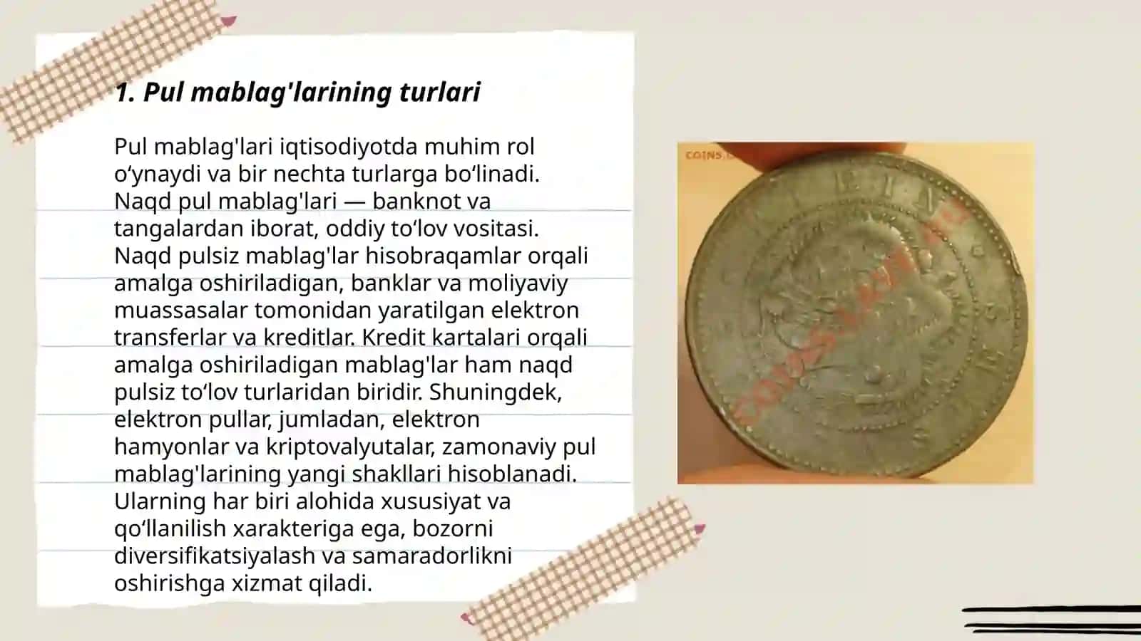 Pul mablag'lari va pul ekvivalentlari 3