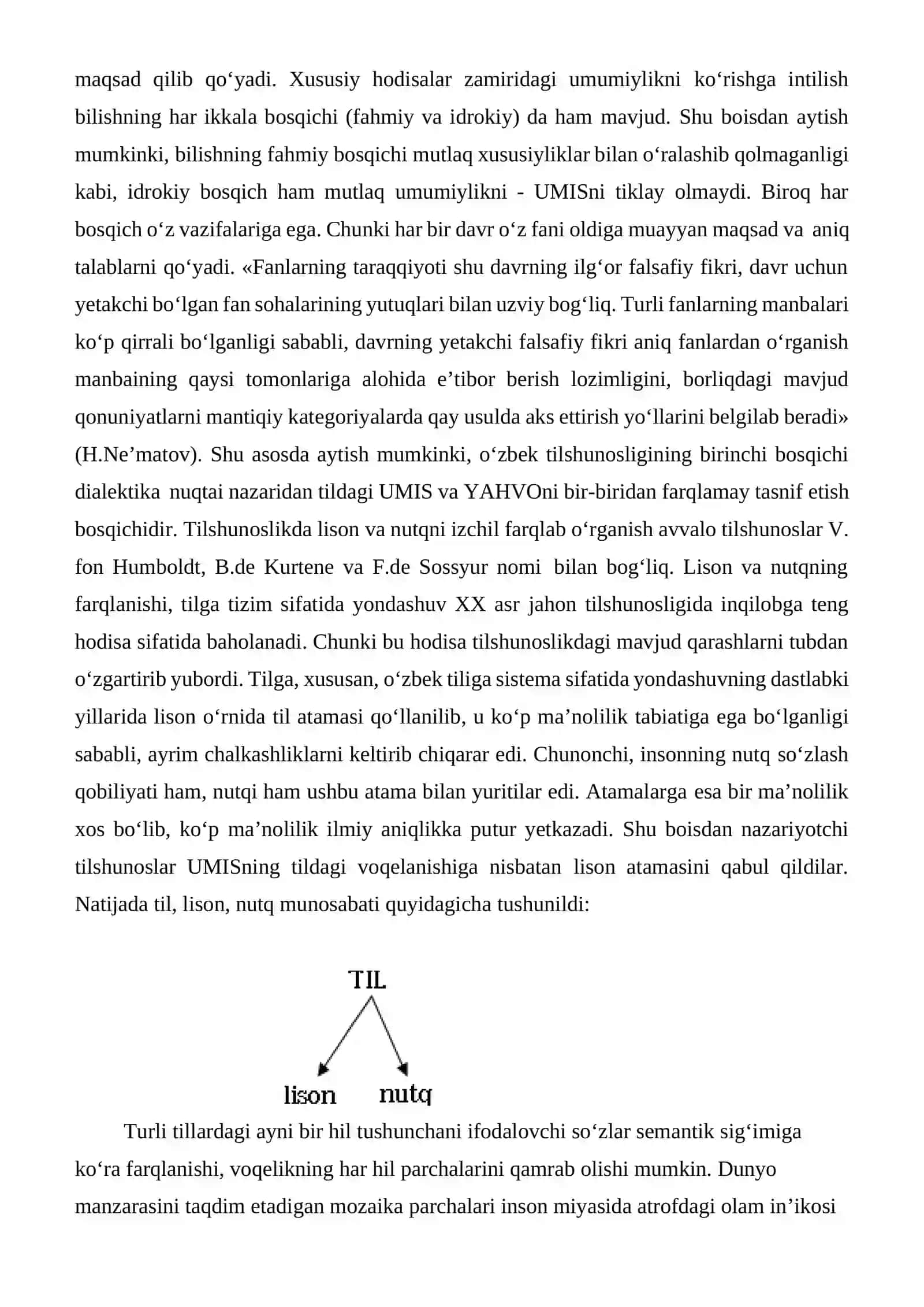 O‘zbek tilshunosligida til, lison, nutq tushunchalari talqini 3