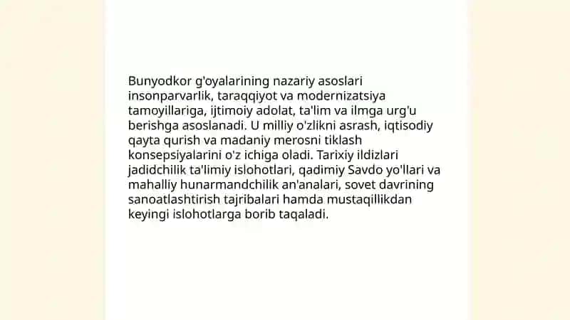 Bunyodkor g’oyalar, ularning ijtimoiy hayot va taraqqiyotga ta’siri 3