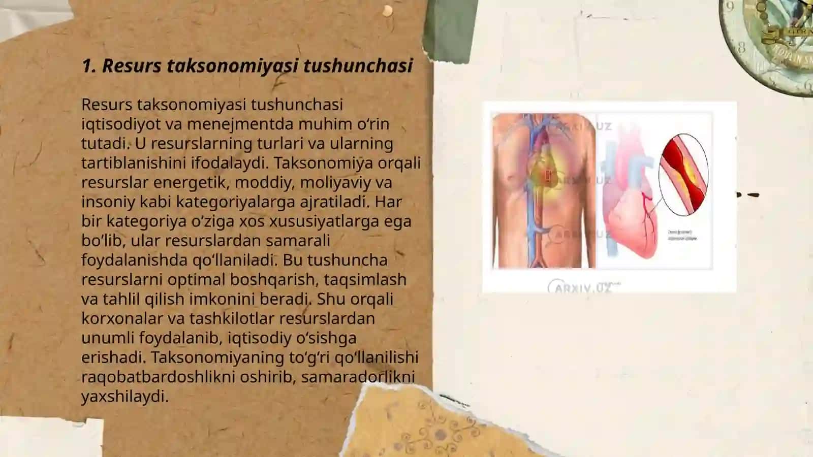 Resurs taksonomiyasi nima va u qanday turlarga boʻlinadi 3