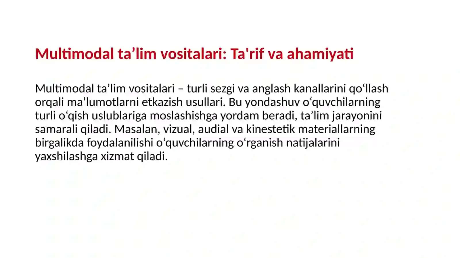 Multimodal ta’lim vositalari orqali o’qish savodxonligini rivojlantirish 3