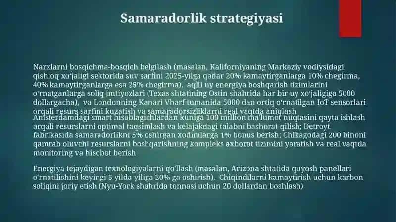Yer resurslaridan samarali foydalanish yaxshilash va raĝbatlantrish 3