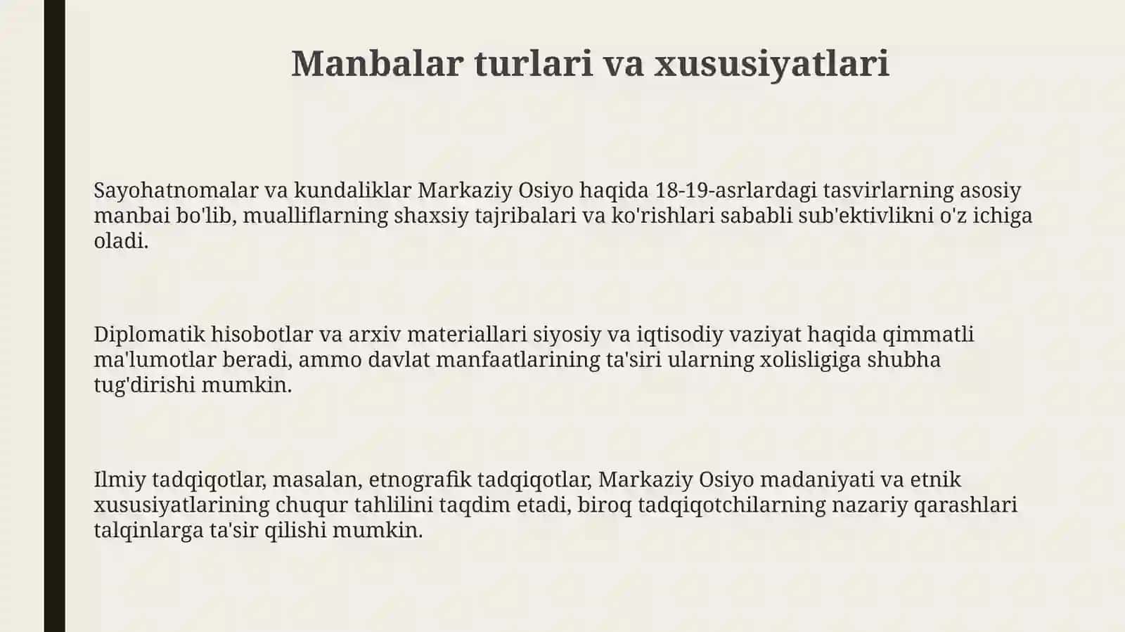 Rus va yevropa tillaridagi manbalarda oʻrta Osiyo tavsifi 3