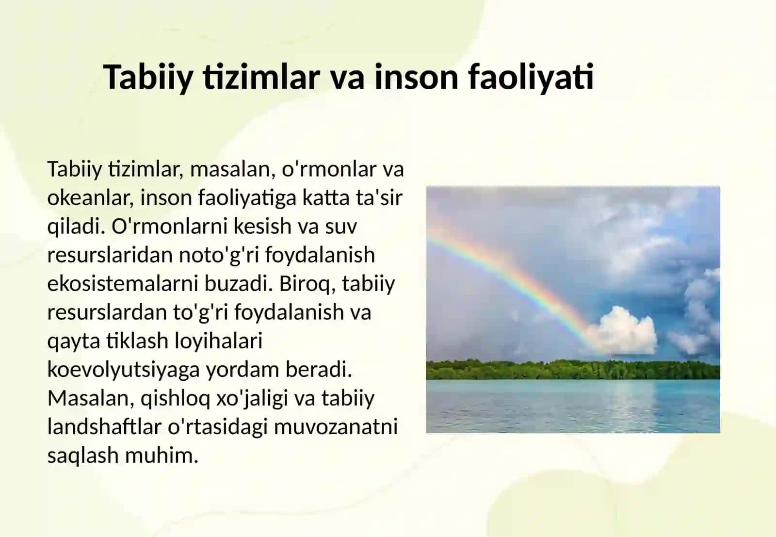 “Koevolyutsiya va environmentalizm dialektikasi” 3