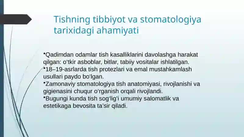 Tishlarning tuzilishi, anatomik va gistologik tuzilishi 3