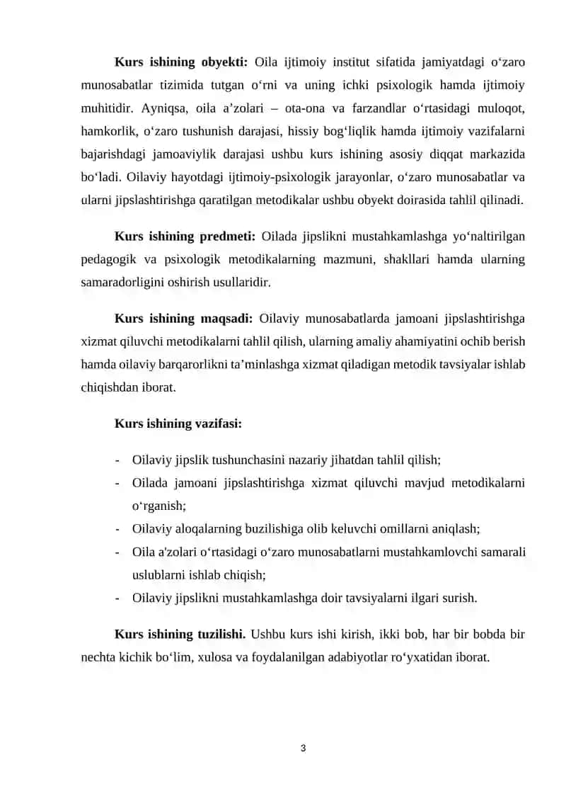 Oila jamoasini jipslashtirish metodikasi 3