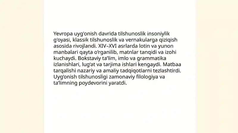 Yevropada uyg'onish davri tilshunosligi 3