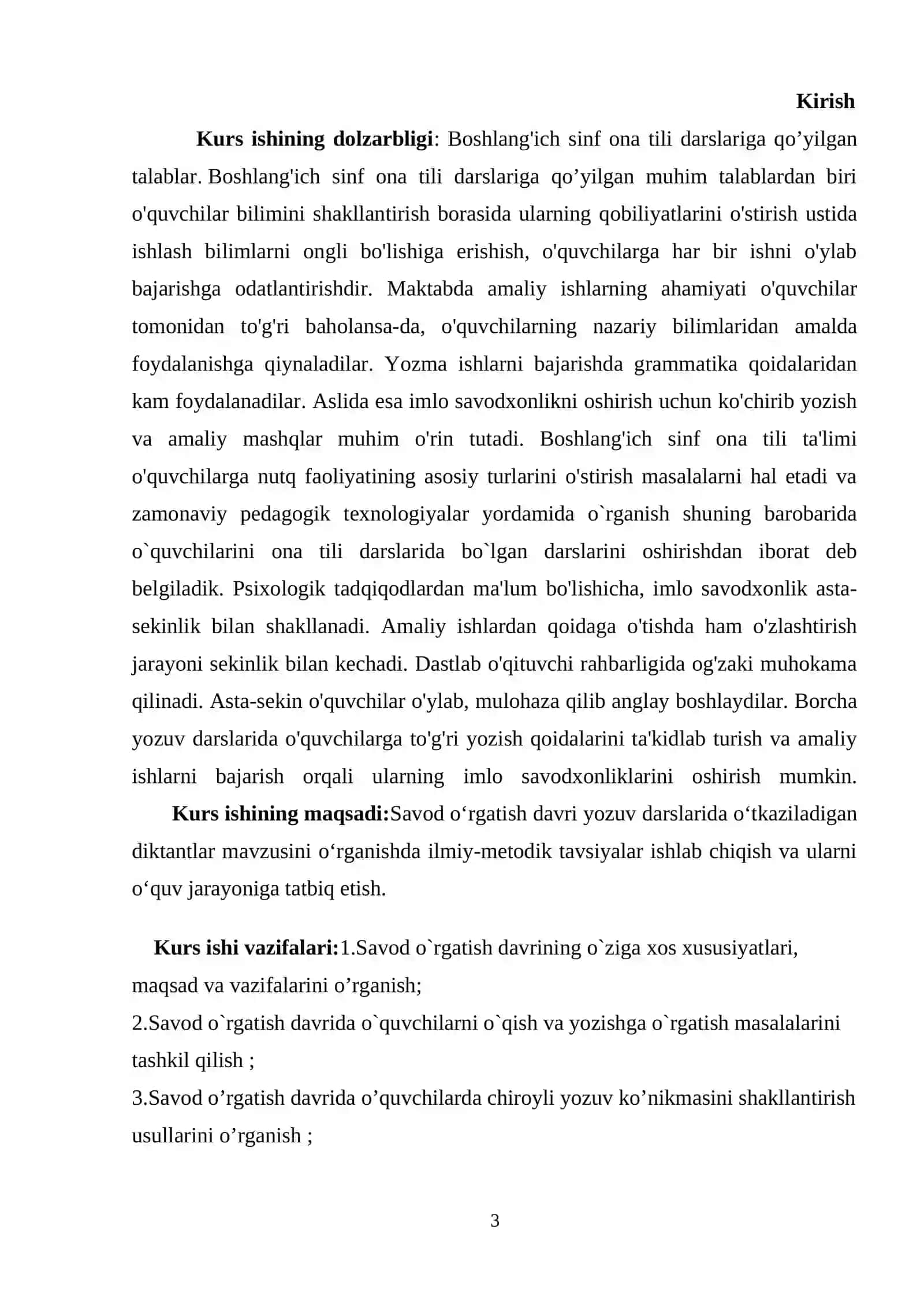 SAVOD O‘RGATISH DAVRIDA O‘QUVCHILARNI DIKTANT YOZISHGA O‘RGATISH 3