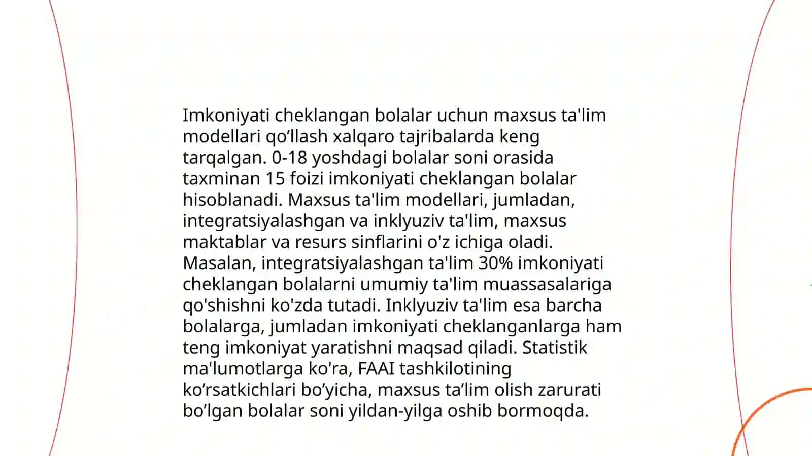 Imkoniyati cheklangan, uzoq muddat davolanishga muhtoj bolalar ta'limi bo'yicha chet el tajribasi 3